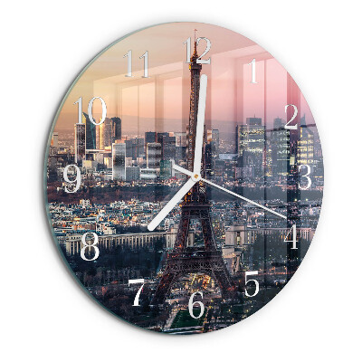 Round wall clock Eiffel Tower Paris