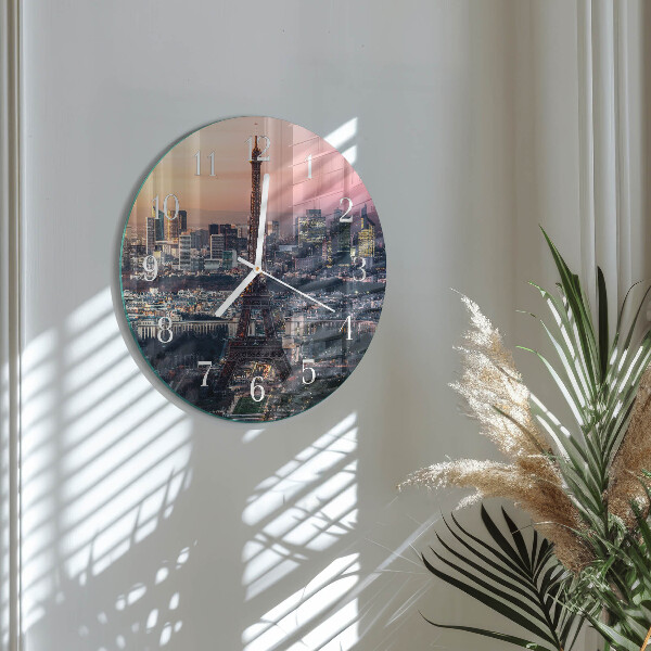 Round wall clock Eiffel Tower Paris