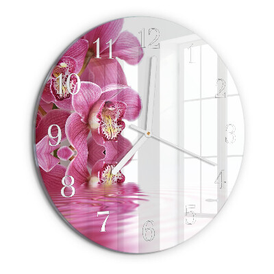 Round wall clock Orchid