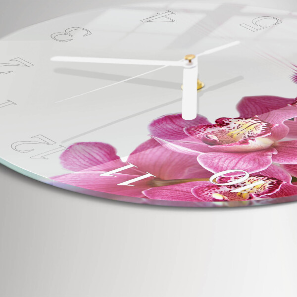 Round wall clock Orchid