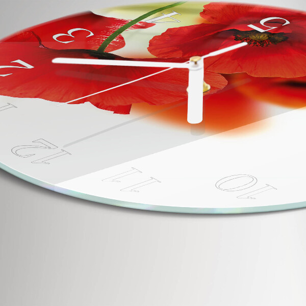 Round wall clock Poppies