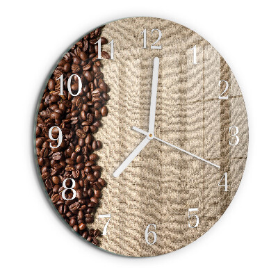 Round wall clock Coffee Beans
