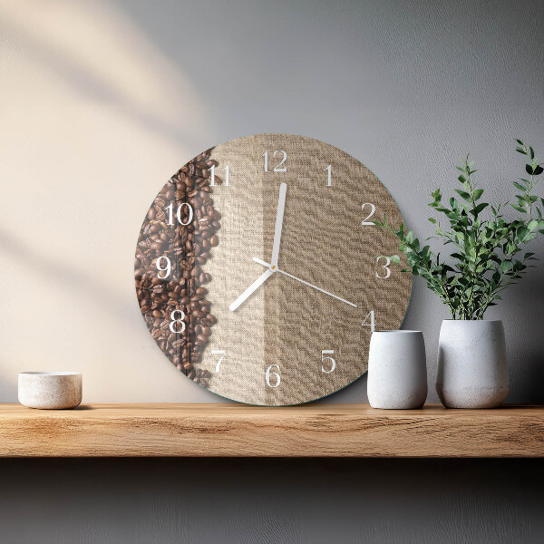 Round wall clock Coffee Beans