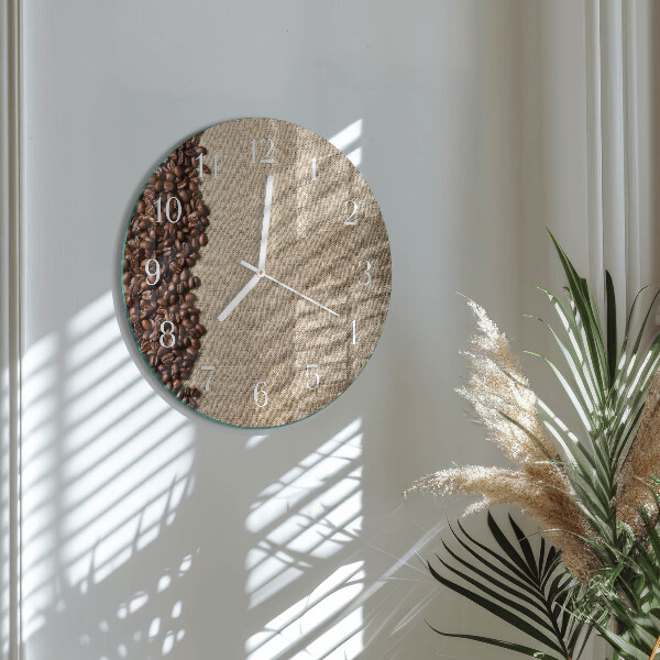 Round wall clock Coffee Beans