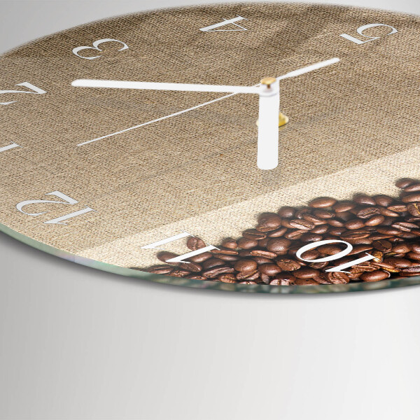 Round wall clock Coffee Beans