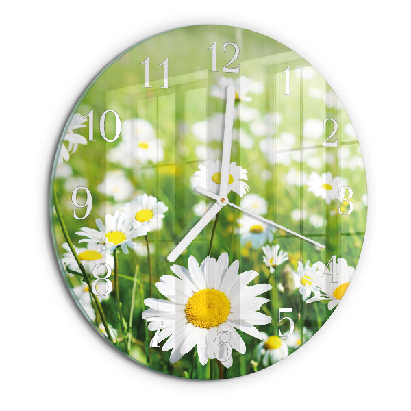 Round wall clock Daisies