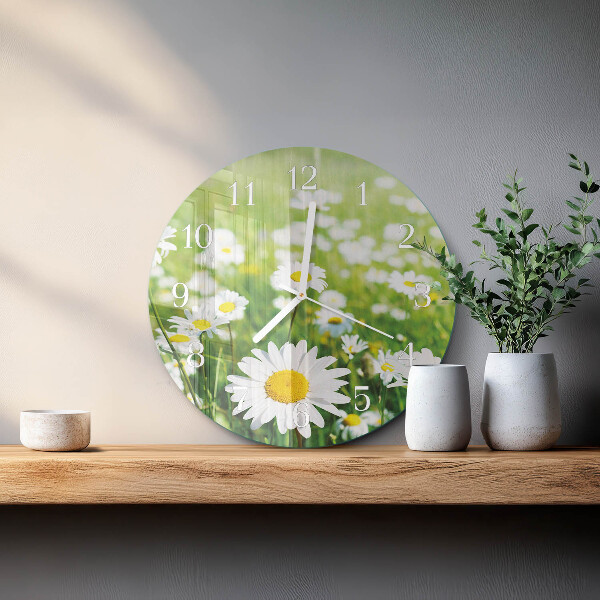 Round wall clock Daisies