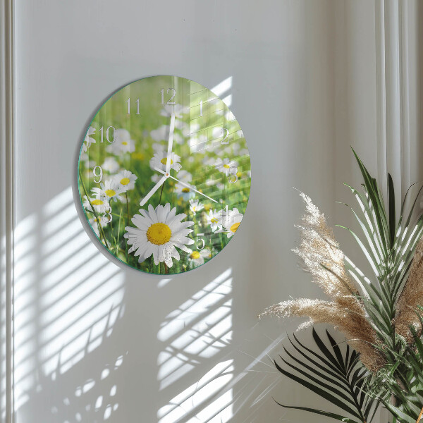 Round wall clock Daisies
