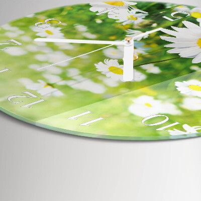 Round wall clock Daisies