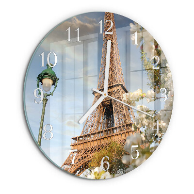 Round wall clock Eiffel Tower Paris