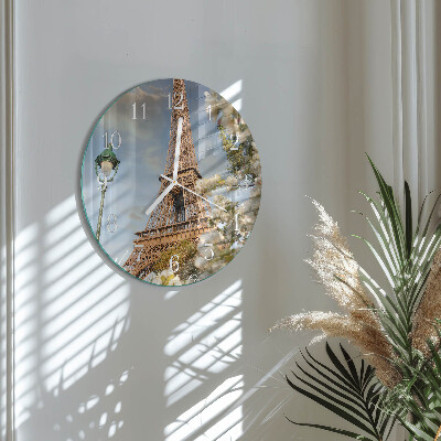 Round wall clock Eiffel Tower Paris
