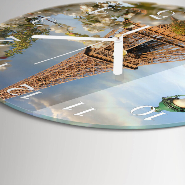 Round wall clock Eiffel Tower Paris