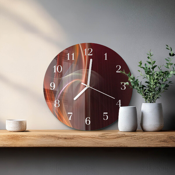 Round wall clock Abstract Lines