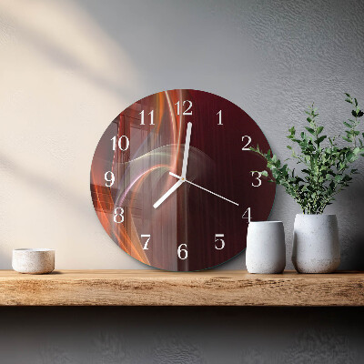 Round wall clock Abstract Lines