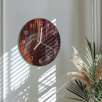 Round wall clock Abstract Lines