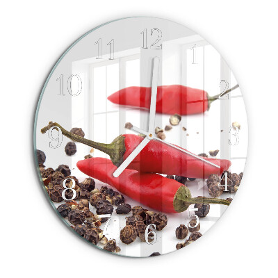 Round wall clock Chili peppers