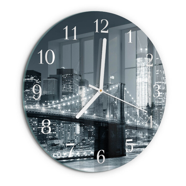 Round wall clock Horizontal Bridge
