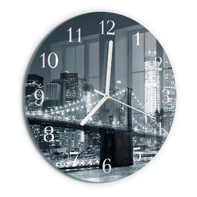 Round wall clock Horizontal Bridge