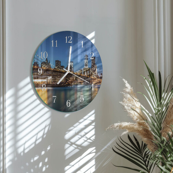 Round wall clock Horizontal Bridge