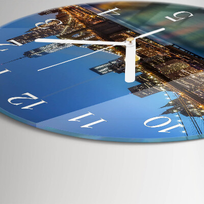 Round wall clock Horizontal Bridge