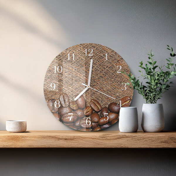 Round wall clock Coffee Beans