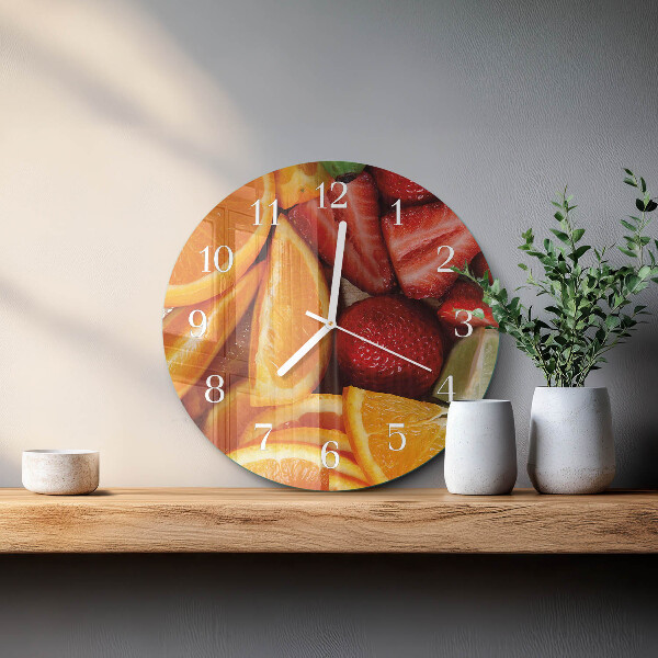 Round wall clock Fruit