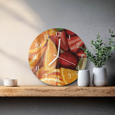 Round wall clock Fruit
