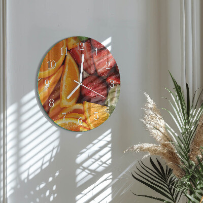 Round wall clock Fruit