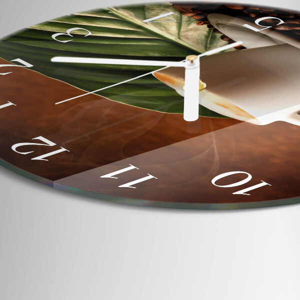 Round wall clock Cup of Coffee