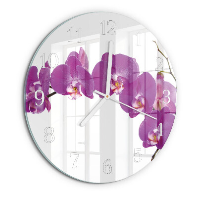 Round wall clock Orchid
