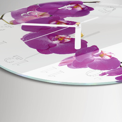 Round wall clock Orchid