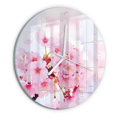 Round wall clock Flowers