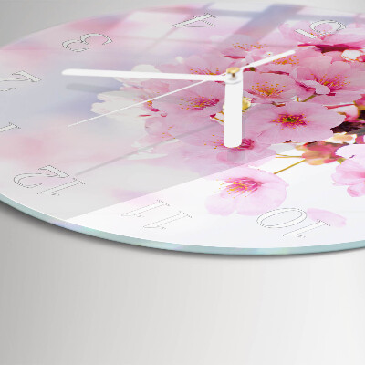 Round wall clock Flowers