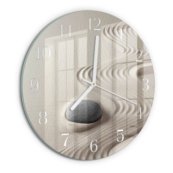 Round wall clock Stone Sand