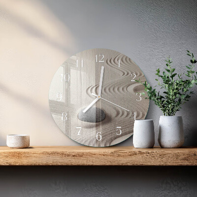 Round wall clock Stone Sand