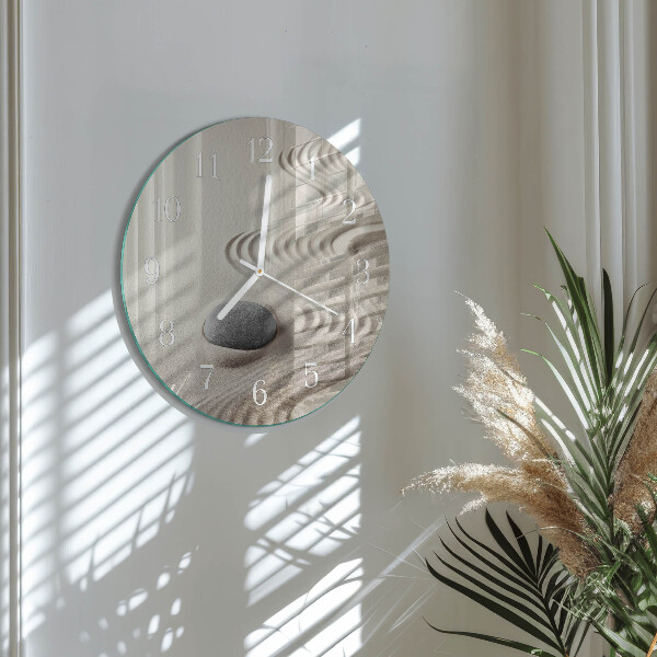Round wall clock Stone Sand