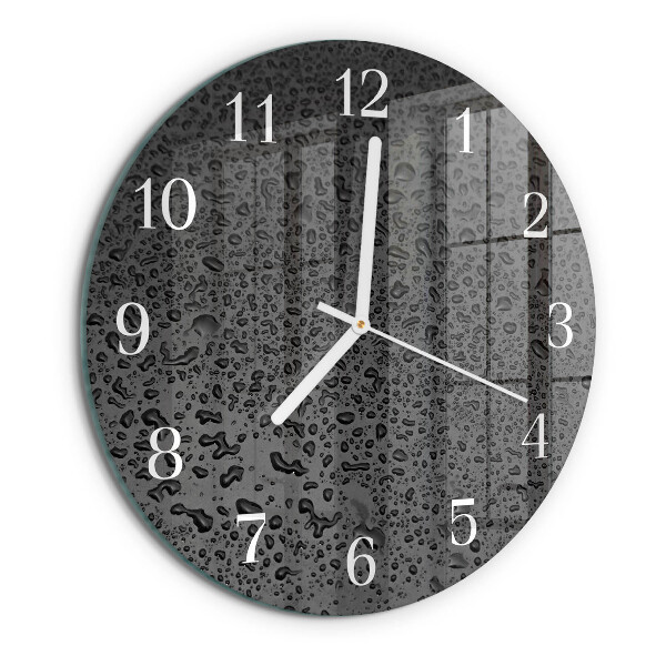 Round wall clock Drops of Water