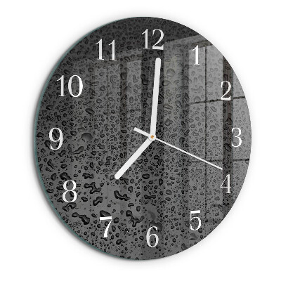 Round wall clock Drops of Water