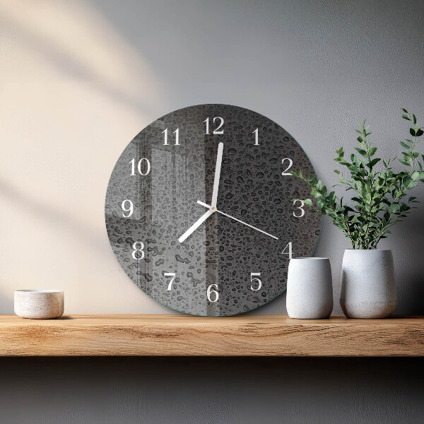 Round wall clock Drops of Water