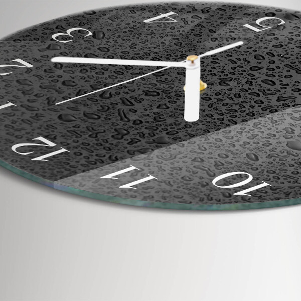 Round wall clock Drops of Water