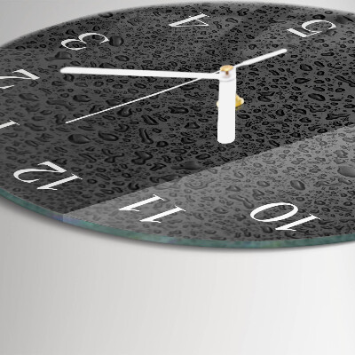 Round wall clock Drops of Water