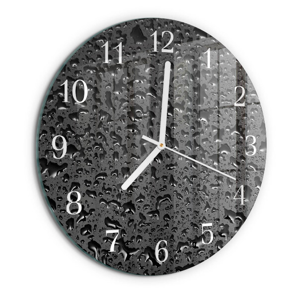 Round wall clock Drops of Water