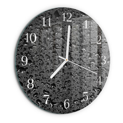 Round wall clock Drops of Water