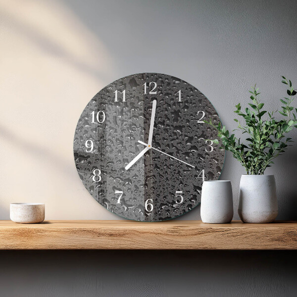 Round wall clock Drops of Water