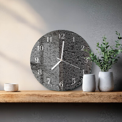 Round wall clock Drops of Water
