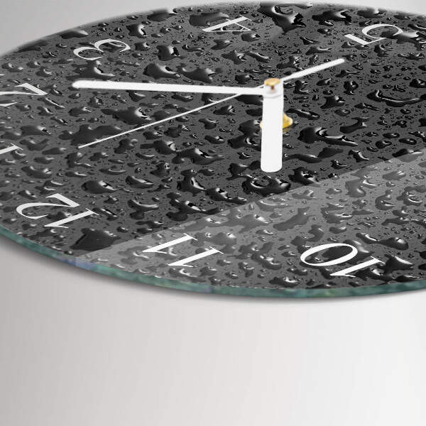 Round wall clock Drops of Water
