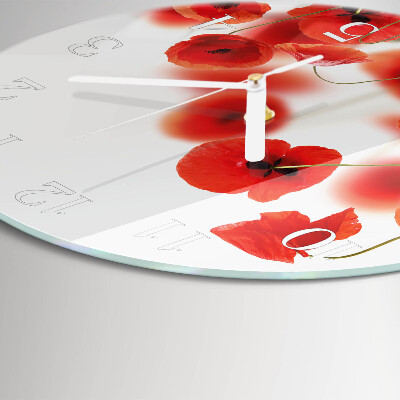 Round wall clock Poppies