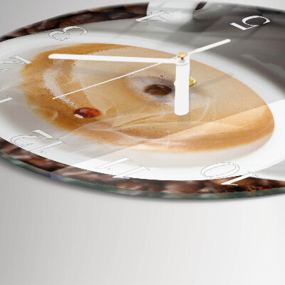Round wall clock Cup of Coffee