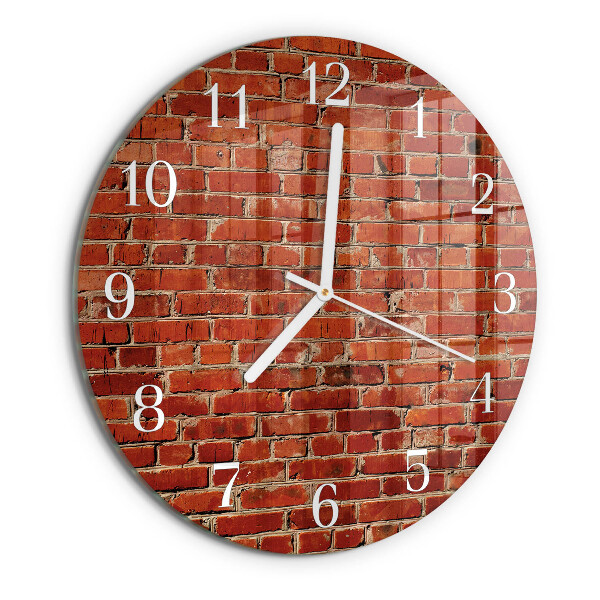 Round wall clock Brick Wall