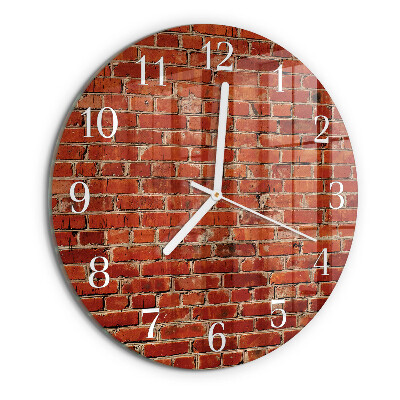 Round wall clock Brick Wall